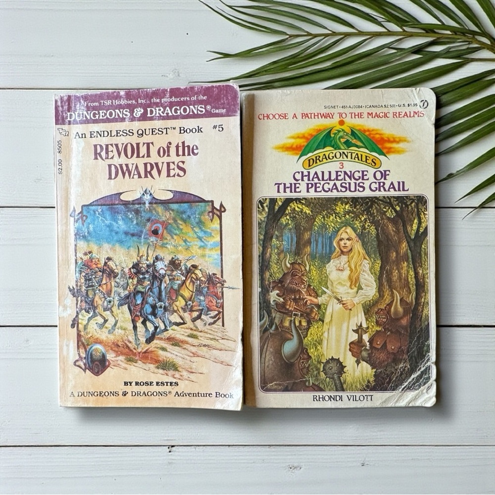 Vintage Fantasy Gamebooks Dungeons & Dragons Endless Quest + Dragontales | 1980s